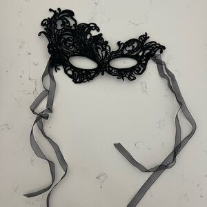 Elegant Black Lace Masquerade Mask
